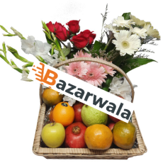 Bazarwala স্বাস্থ্যসম্মত ফল ও ফুলের উপহার ঝুড়ি