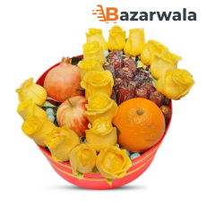 Bazarwala হেলথি স্যাভরি ফ্রুট অ্যান্ড ফ্লাওয়ার বাস্কেট
