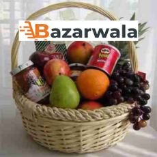 Bazarwala ডিলাইট ফ্রুট অ্যান্ড স্ন্যাক্স গিফট বাস্কেট