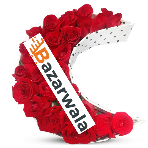 Bazarwala ক্রিসেন্ট এলিগেন্স রেড রোজ বুকে