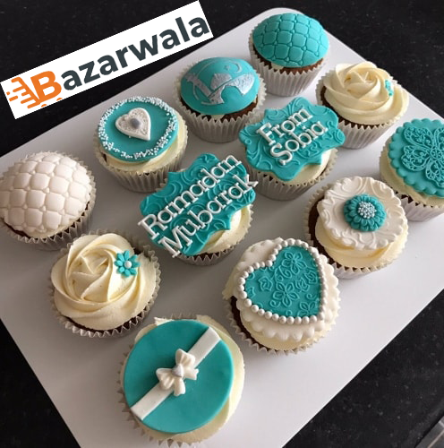Bazarwala রমজান মুবারক কাপকেক ডিলাক্স (১২ পিস)