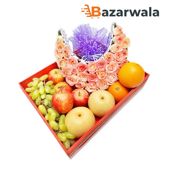 Bazarwala ফ্রেশ ফল ও ফুলের মনোমুগ্ধকর উপহার প্যাক