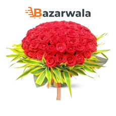 Bazarwala ১০০টি লাল গোলাপের রোমান্টিক গ্র্যান্ড বুকেট