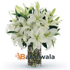Bazarwala লিলি ফুলের সুন্দর ভেসে সাজানো বুকেট