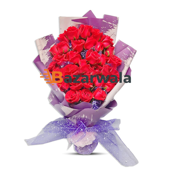 Bazarwala ৩৫টি লাল গোলাপের তোড়া
