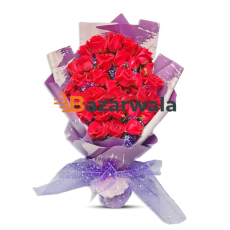 Bazarwala ৩৫টি লাল গোলাপের তোড়া