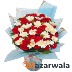 Bazarwala গারবেরা ও গোলাপের তোড়া