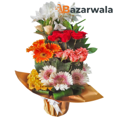 Bazarwala মিশ্র ফুলের তোড়া ডলনচাপা সহ