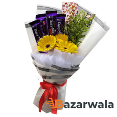 Bazarwala জার্বেরা চকলেটের তোড়া