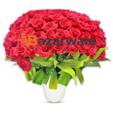 Bazarwala ২০০টি রাঙা লাল গোলাপের তোড়া