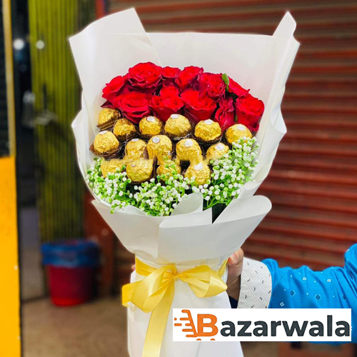 Bazarwala চমৎকার চকলেট ও গোলাপের তোড়া